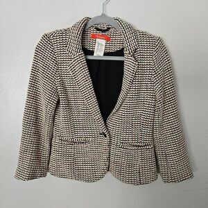 Anthropologie Cartonnier Blazer Womens Small Single‎ Breast Multicolor Tweed